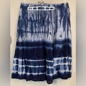 Cute Options Blue & White Maxi Skirt, Size Medium